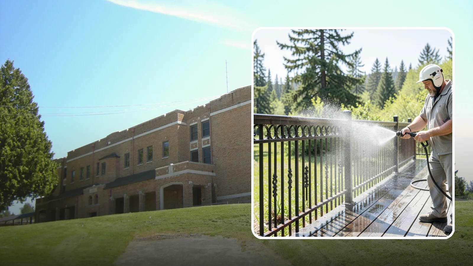 Iron Fence Washing in Maple Valley, King County, WA - Careful washing for wrought and cast iron fencing that removes grime and surface rust streaks without driving water into the...