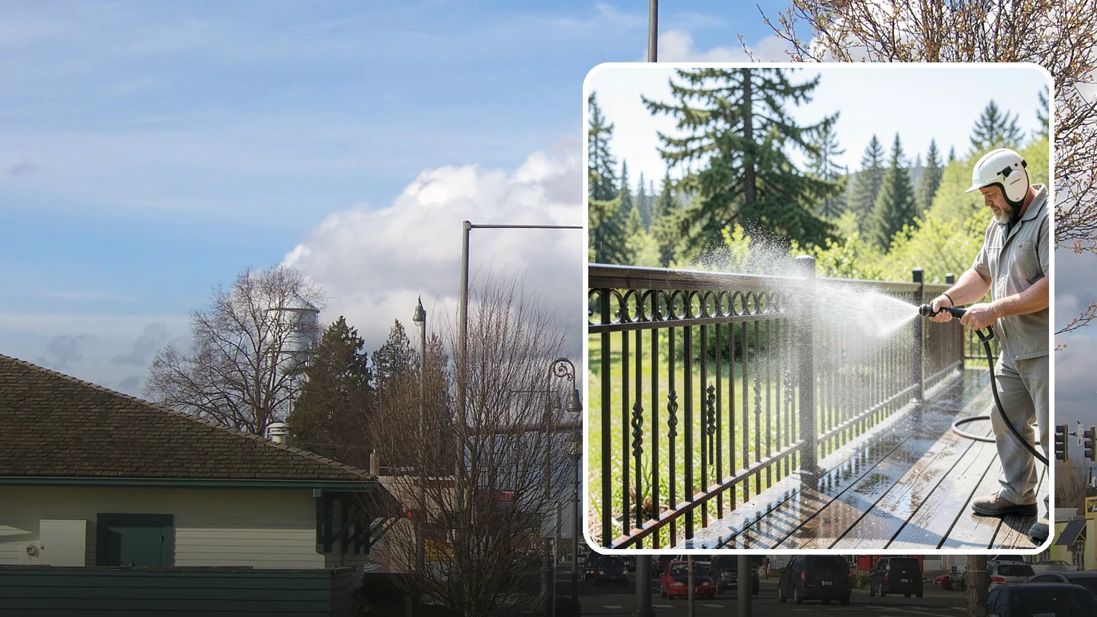 Iron Fence Washing in Marysville, Snohomish County, WA - Careful washing for wrought and cast iron fencing that removes grime and surface rust streaks without driving water into the...