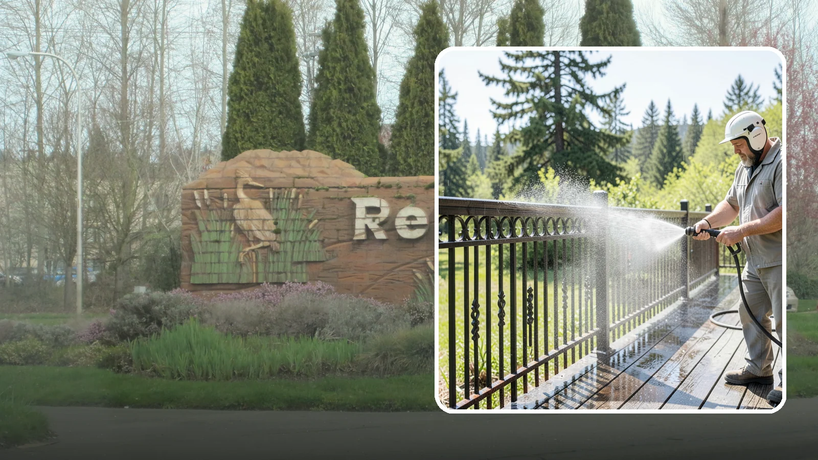 Iron Fence Washing in Renton, King County, WA - Careful washing for wrought and cast iron fencing that removes grime and surface rust streaks without driving water into the...