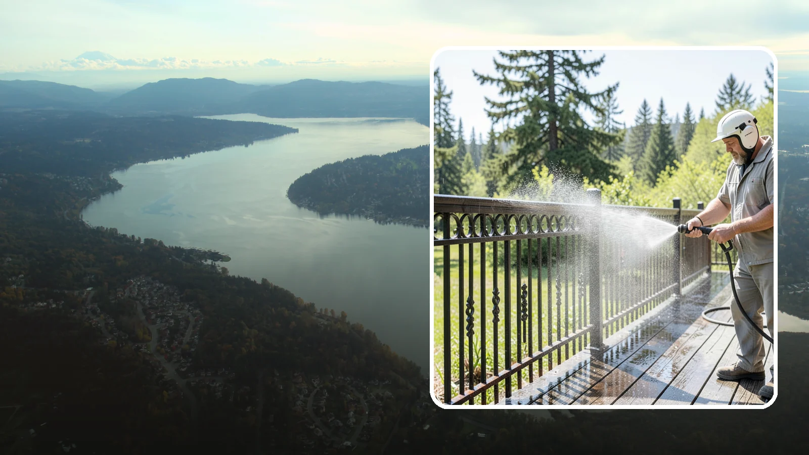 Iron Fence Washing in Sammamish, King County, WA - Careful washing for wrought and cast iron fencing that removes grime and surface rust streaks without driving water into the...