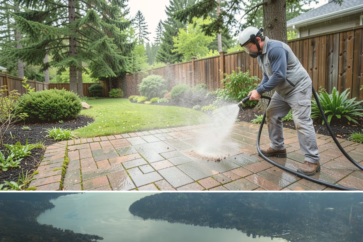 Iron Fence Washing in Sammamish, King County, WA - A dry summer day helps the metal dry quickly and lowers the chance of new rust forming after the wash.
