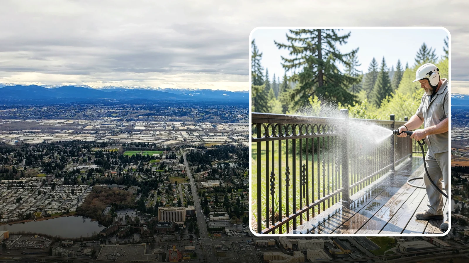 Iron Fence Washing in SeaTac, King County, WA - Careful washing for wrought and cast iron fencing that removes grime and surface rust streaks without driving water into the...