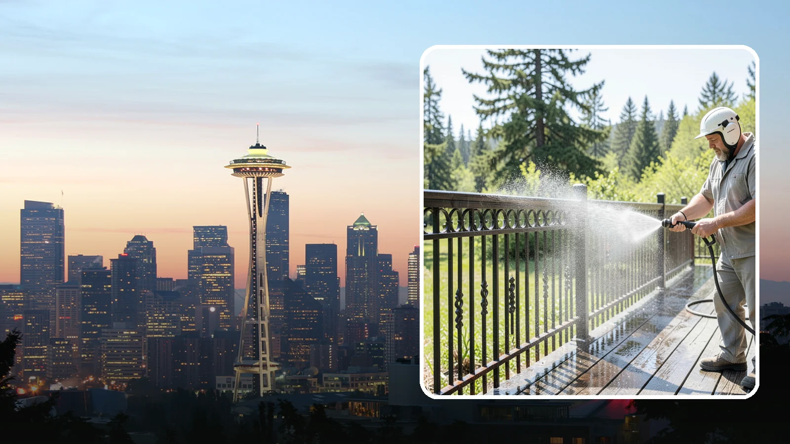 Iron Fence Washing in Seattle, King County, WA - Careful washing for wrought and cast iron fencing that removes grime and surface rust streaks without driving water into the...