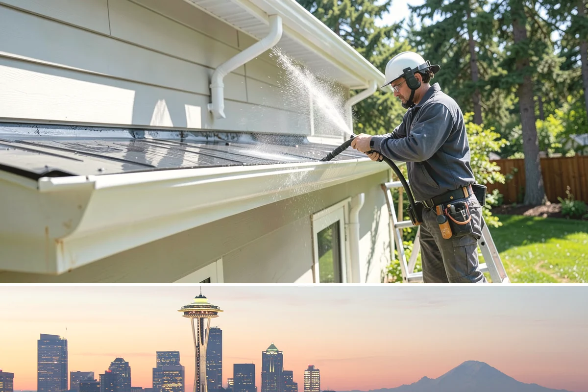 Iron Fence Washing in Seattle, King County, WA - A dry summer day helps the metal dry quickly and lowers the chance of new rust forming after the wash.