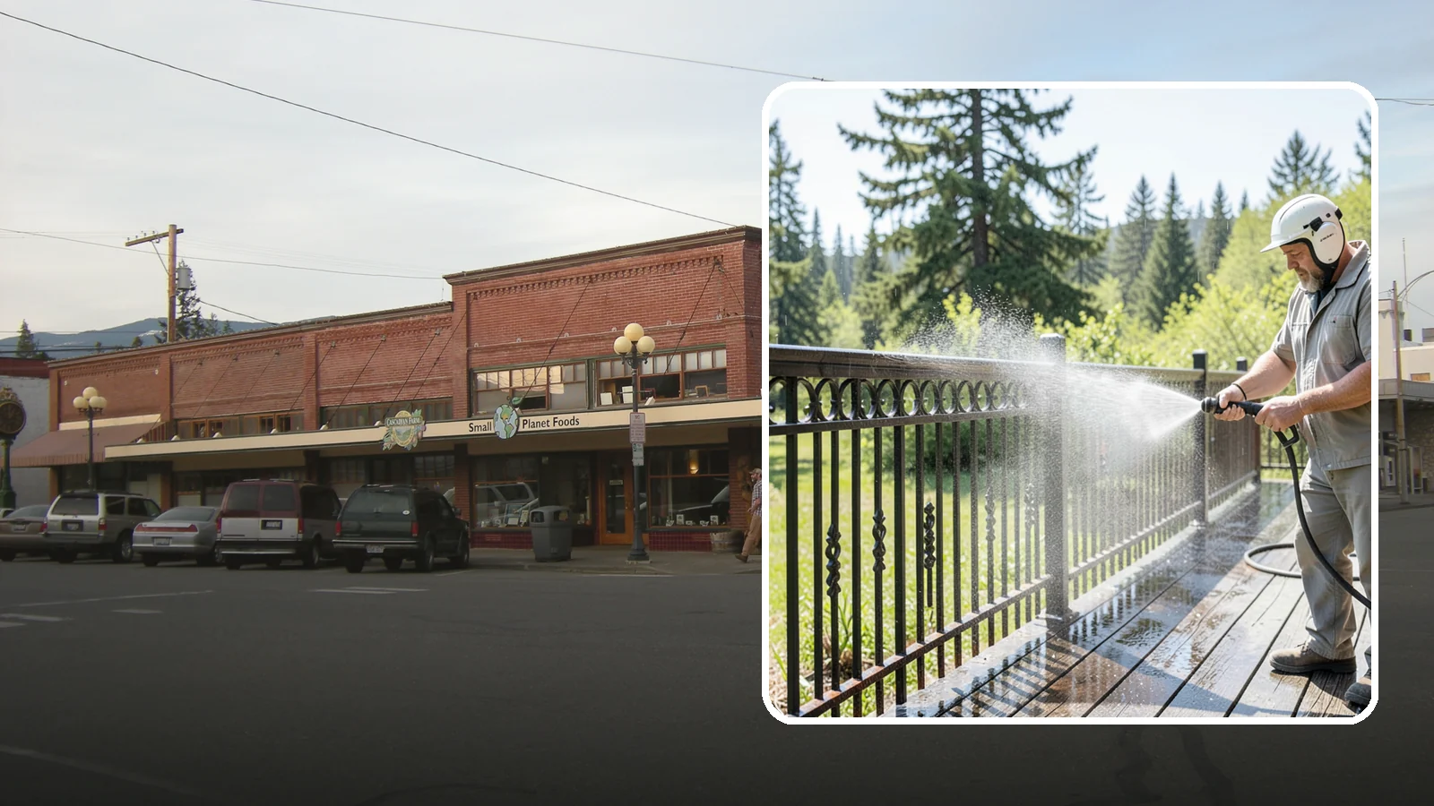 Iron Fence Washing in Sedro-Woolley, Skagit County, WA - Careful washing for wrought and cast iron fencing that removes grime and surface rust streaks without driving water into the...