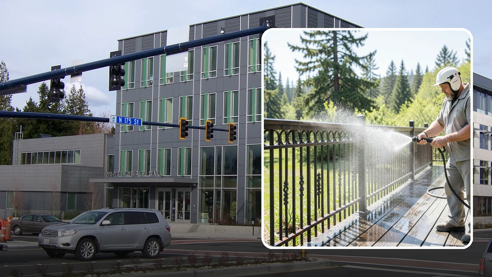 Iron Fence Washing in Shoreline, King County, WA - Careful washing for wrought and cast iron fencing that removes grime and surface rust streaks without driving water into the...