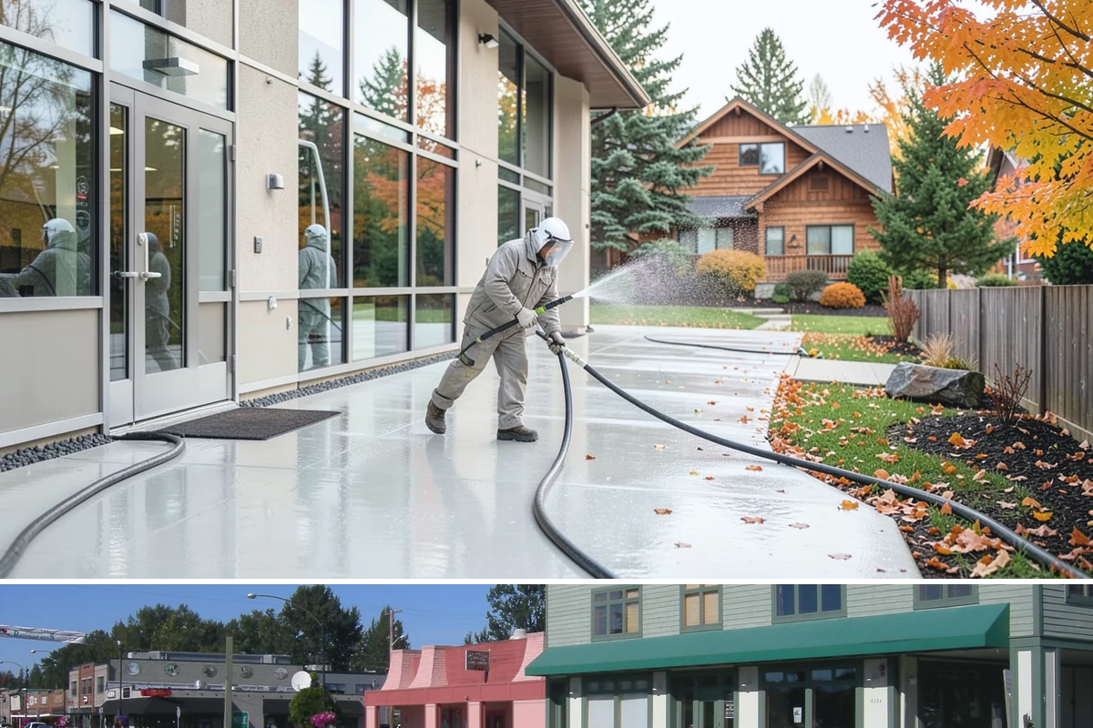 Iron Fence Washing in Snoqualmie, King County, WA - A dry summer day helps the metal dry quickly and lowers the chance of new rust forming after the wash.