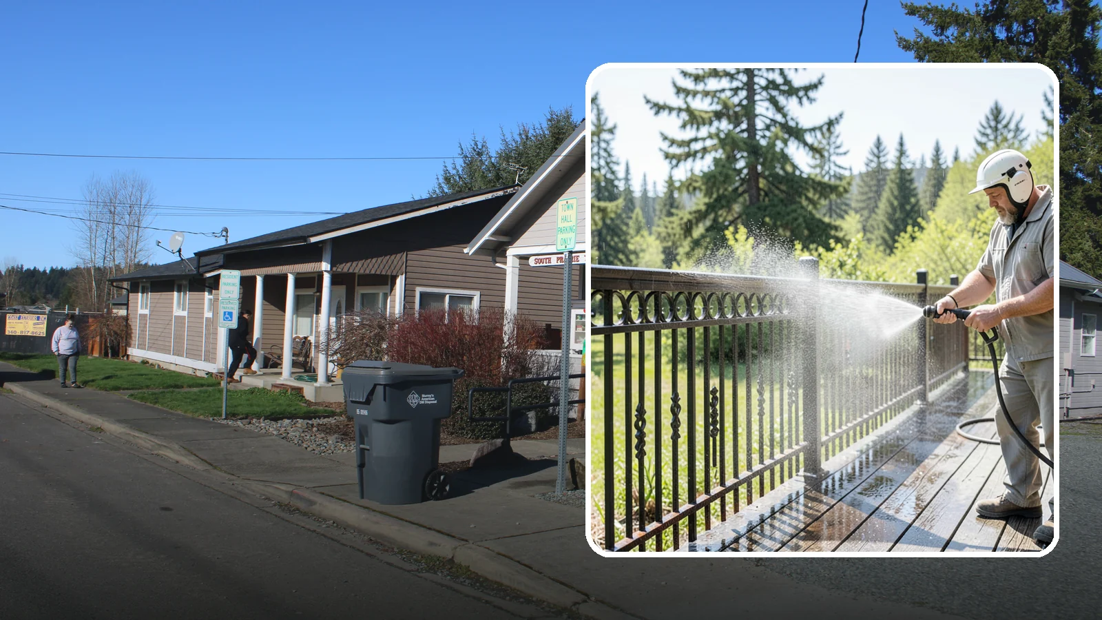 Iron Fence Washing in South Prairie, Pierce County, WA - Careful washing for wrought and cast iron fencing that removes grime and surface rust streaks without driving water into the...