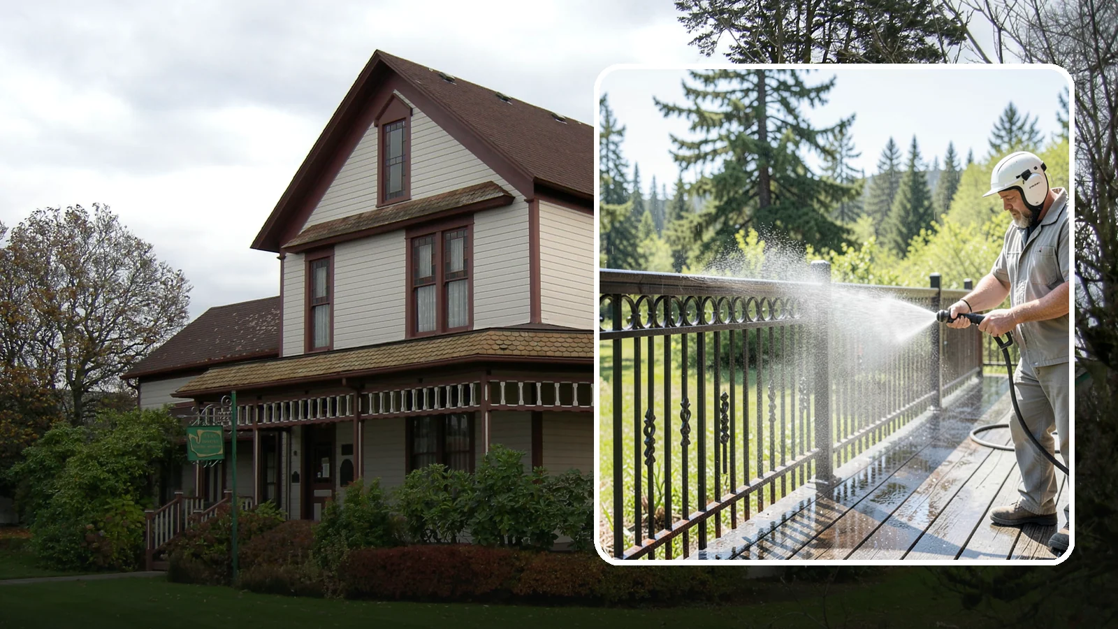 Iron Fence Washing in Sumner, Pierce County, WA - Careful washing for wrought and cast iron fencing that removes grime and surface rust streaks without driving water into the...