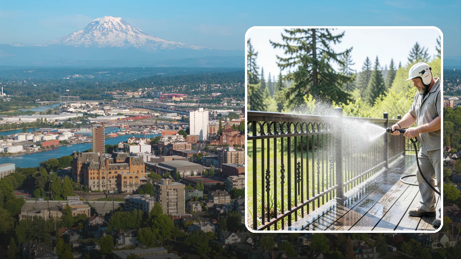 Iron Fence Washing in Tacoma, Pierce County, WA - Careful washing for wrought and cast iron fencing that removes grime and surface rust streaks without driving water into the...