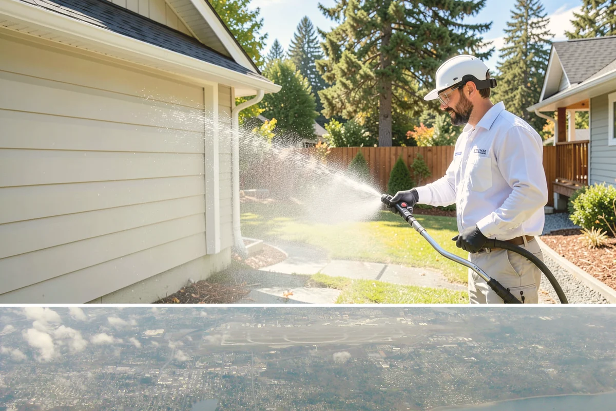Irrigation Rust Removal in Burien, King County, WA - Remove irrigation rust during the summer watering season when the staining is active, and adjust sprinklers to prevent recurrence.