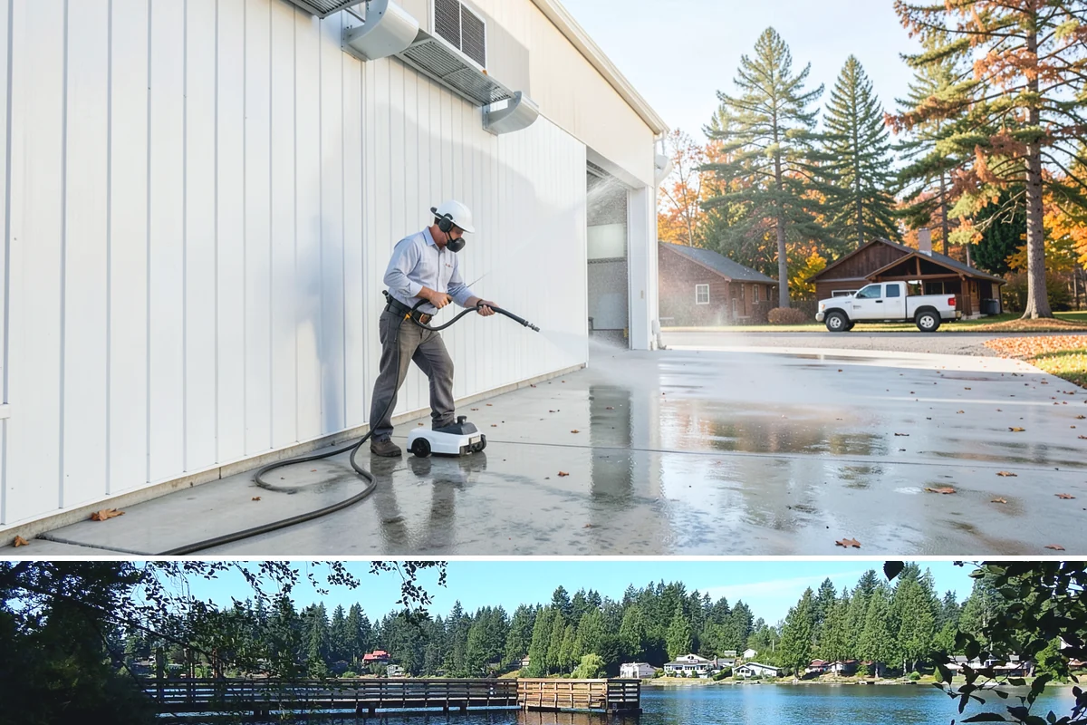 Irrigation Rust Removal in Federal Way, King County, WA - Remove irrigation rust during the summer watering season when the staining is active, and adjust sprinklers to prevent recurrence.
