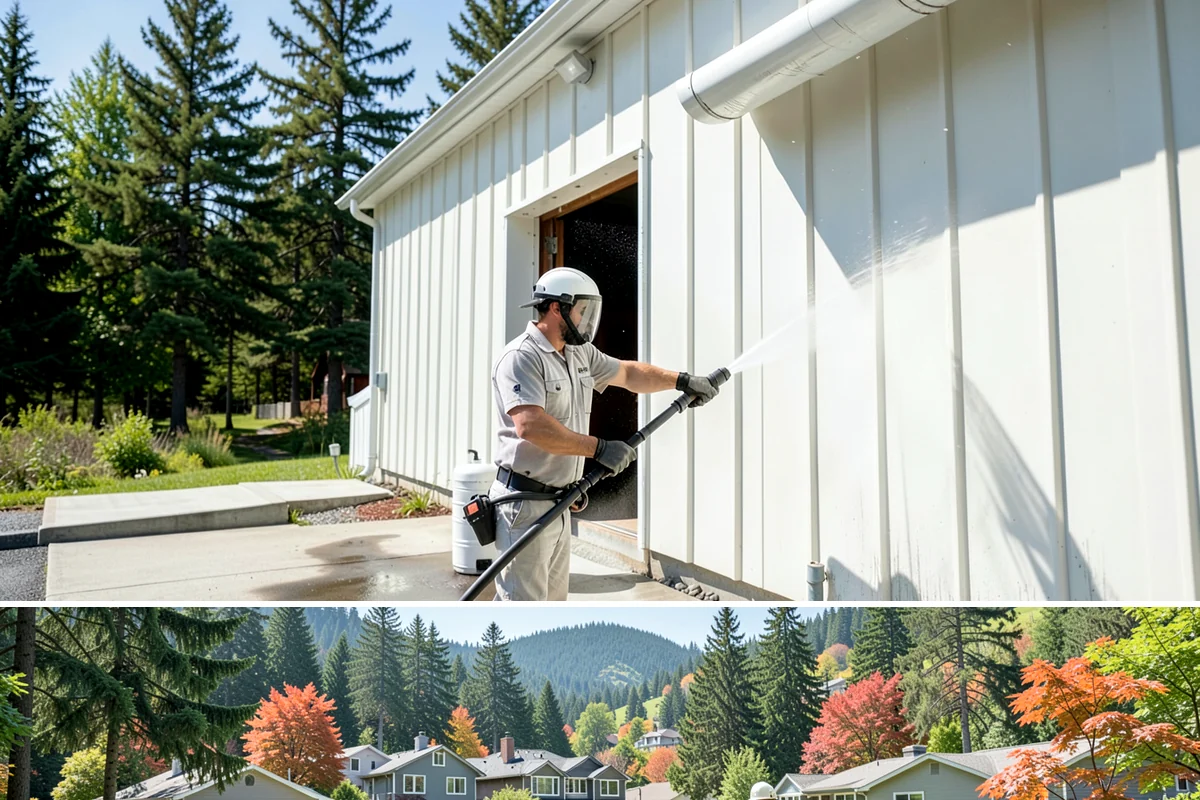 Irrigation Rust Removal in Fircrest, Pierce County, WA - Remove irrigation rust during the summer watering season when the staining is active, and adjust sprinklers to prevent recurrence.