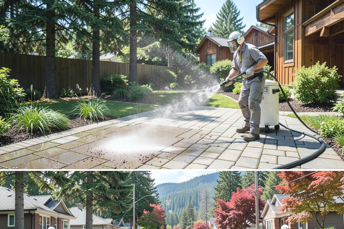 Irrigation Rust Removal in Hunts Point, King County, WA - Remove irrigation rust during the summer watering season when the staining is active, and adjust sprinklers to prevent recurrence.