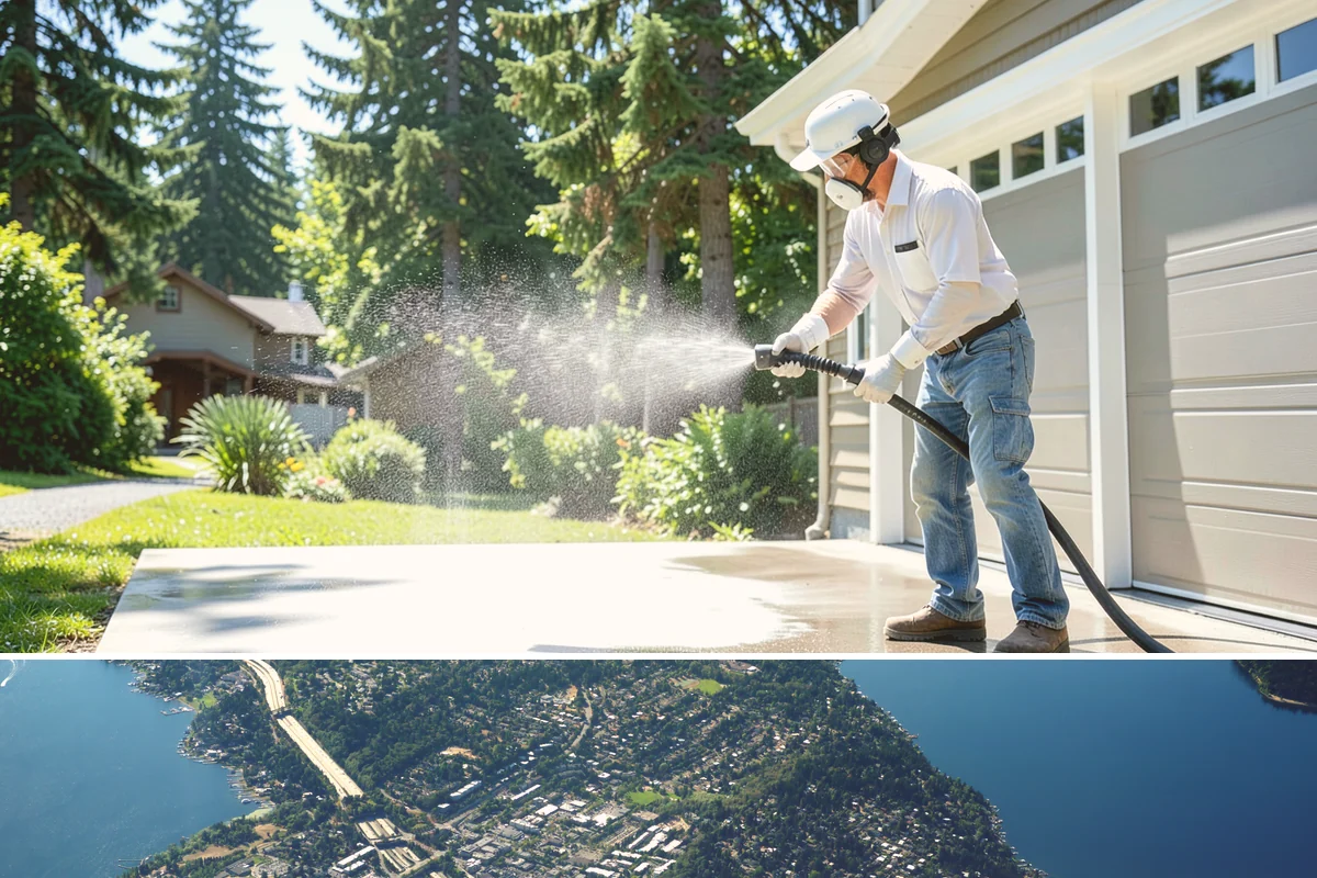 Irrigation Rust Removal in Mercer Island, King County, WA - Remove irrigation rust during the summer watering season when the staining is active, and adjust sprinklers to prevent recurrence.