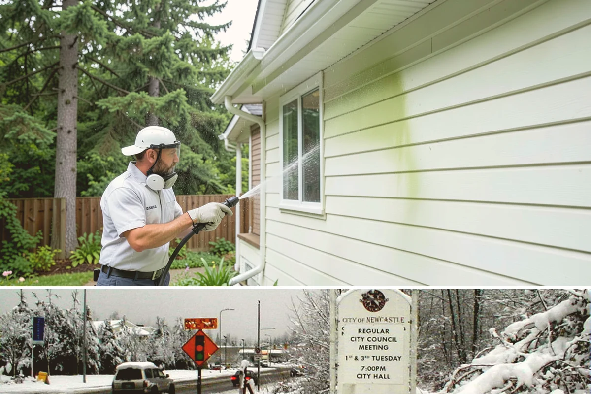 Irrigation Rust Removal in Newcastle, King County, WA - Remove irrigation rust during the summer watering season when the staining is active, and adjust sprinklers to prevent recurrence.