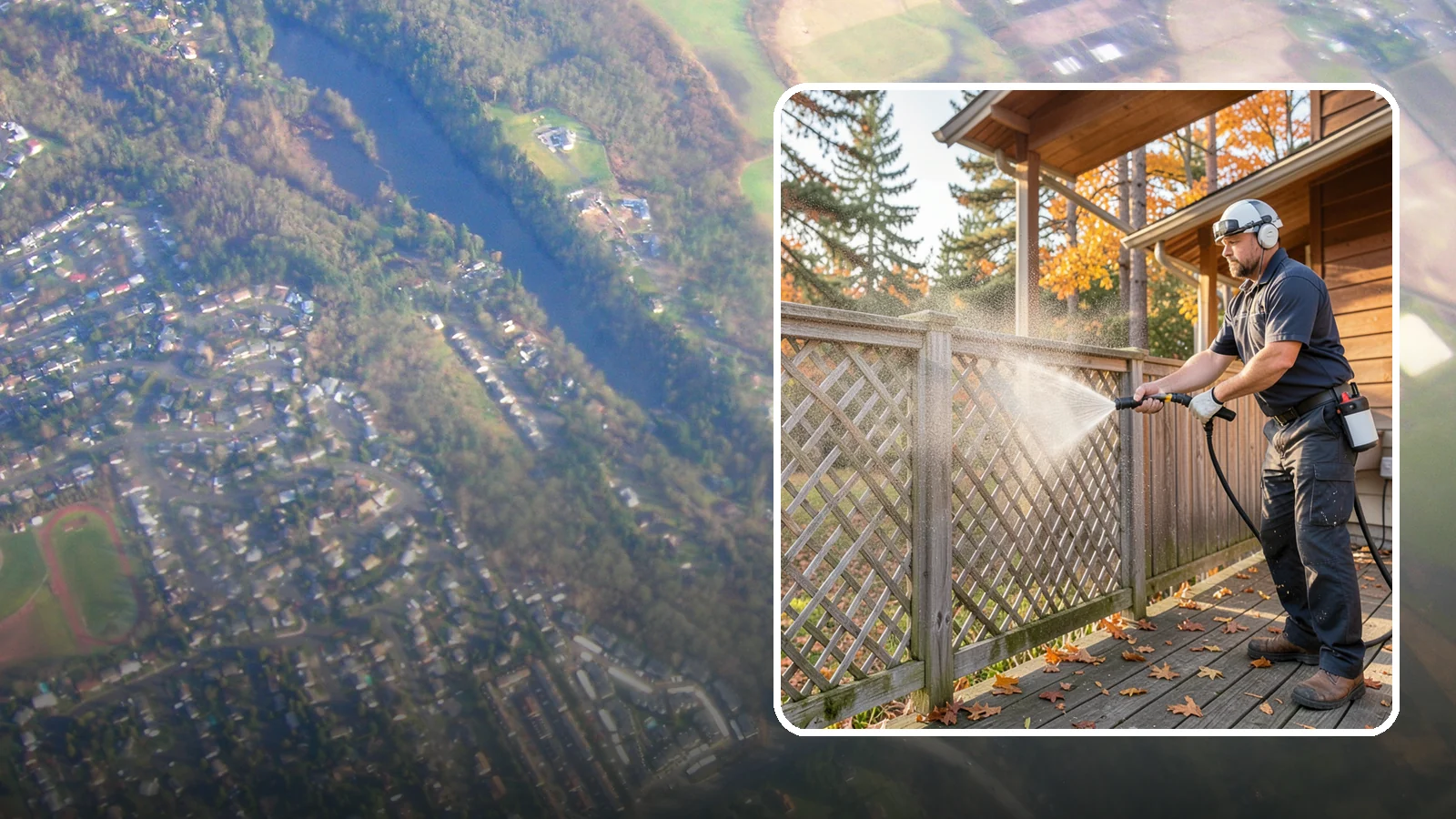 Lattice Cleaning in Algona, King County, WA - We wash decorative and skirting lattice to remove the moss and mud that pack into its crisscrossed openings.