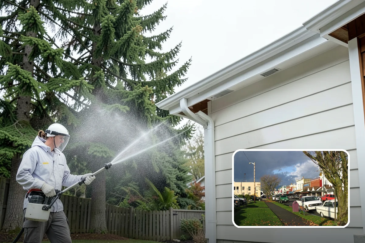 Lattice Cleaning in Arlington, Snohomish County, WA - Clears moss and mud from crisscrossed lattice openings