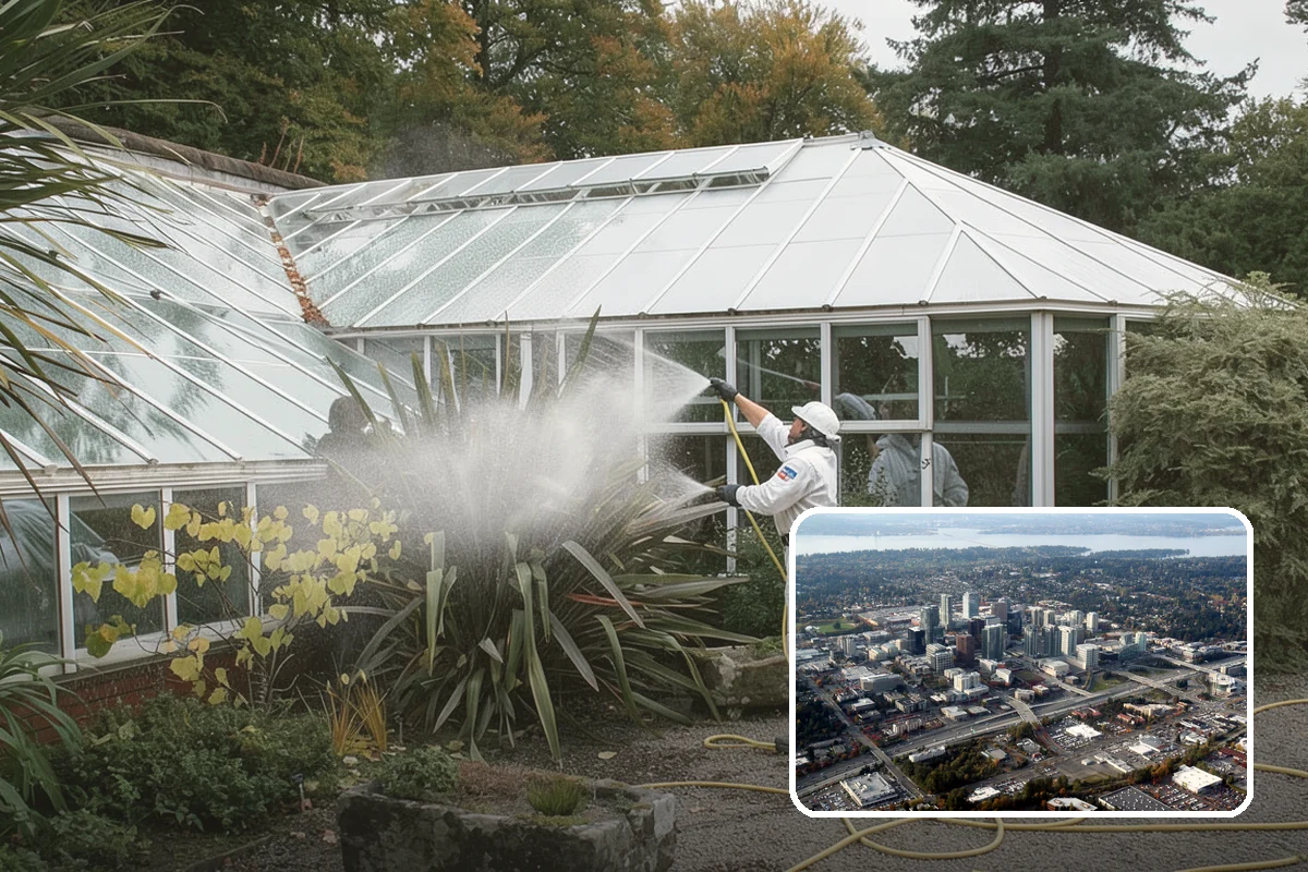 Lattice Cleaning in Bellevue, King County, WA - Clears moss and mud from crisscrossed lattice openings