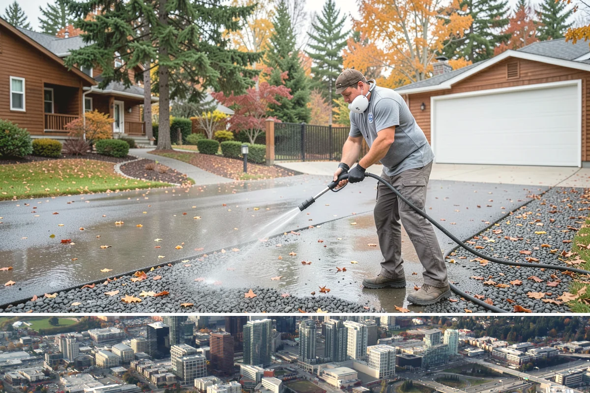 Lattice Cleaning in Bellevue, King County, WA - Spring cleaning clears the winter moss that clogs lattice and restores ventilation before summer humidity.