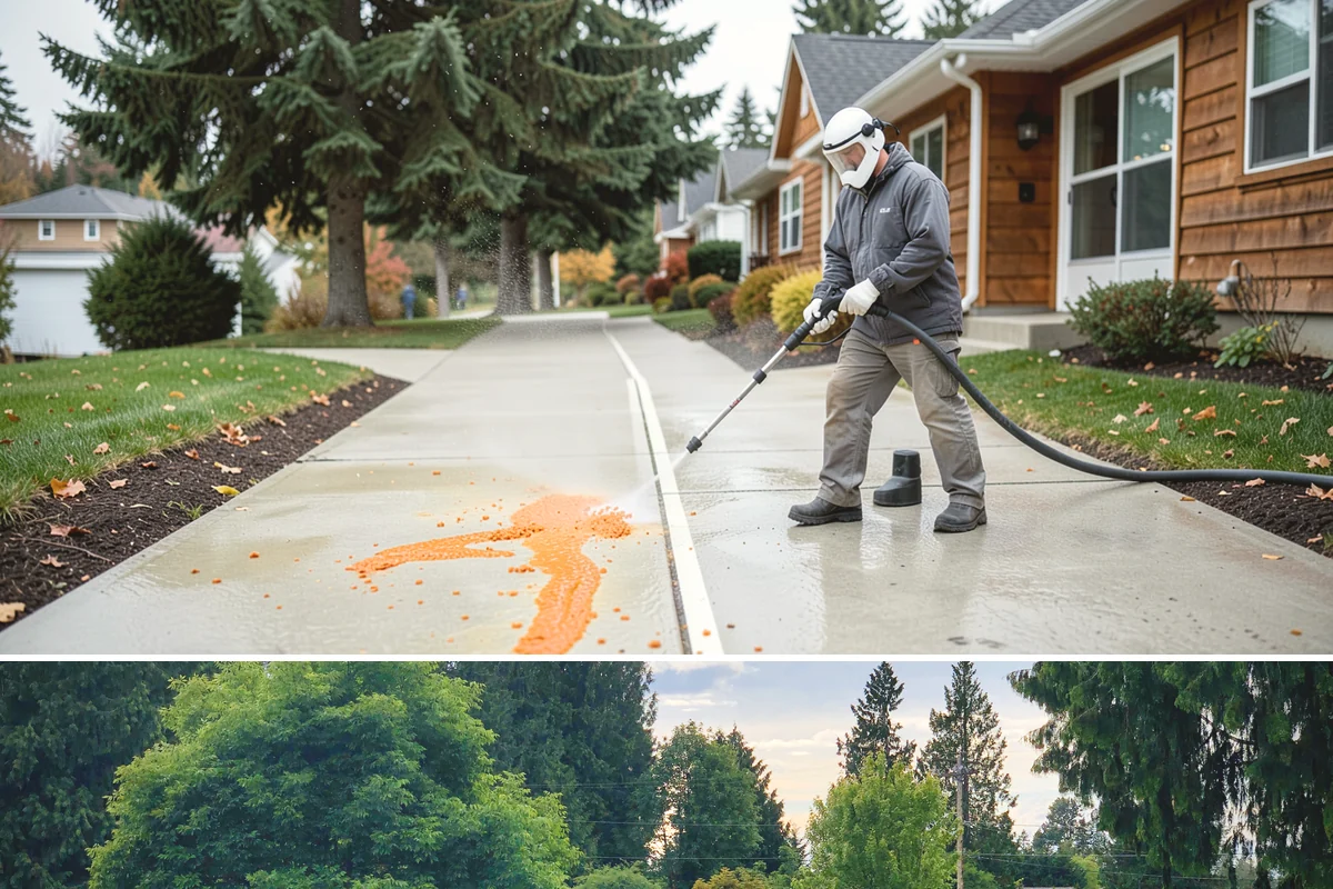 Lattice Cleaning in Bonney Lake, Pierce County, WA - Spring cleaning clears the winter moss that clogs lattice and restores ventilation before summer humidity.