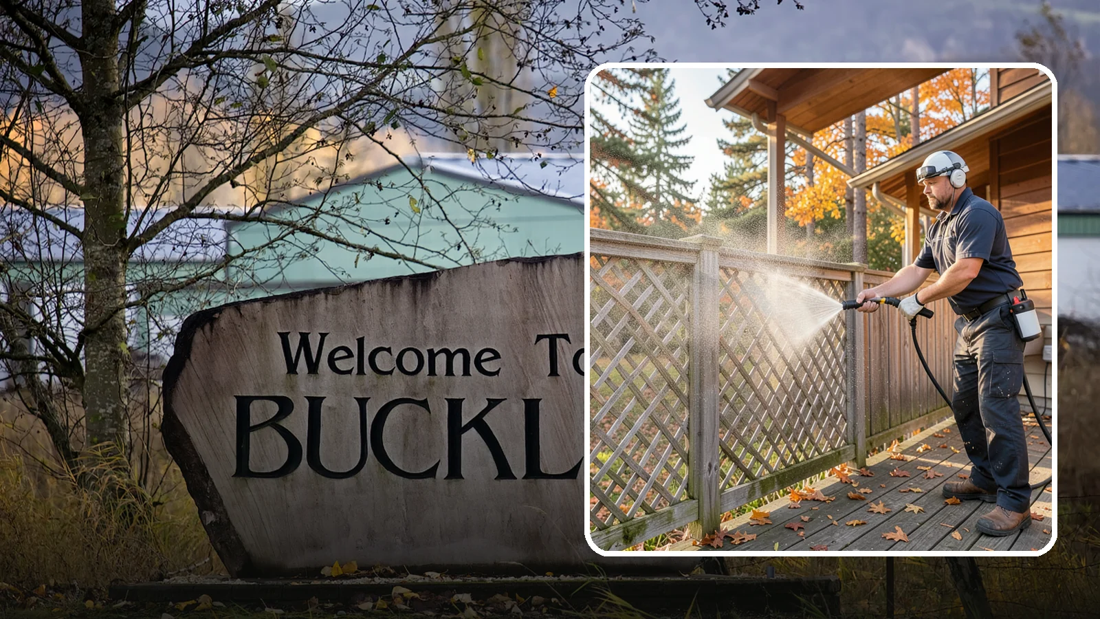 Lattice Cleaning in Buckley, Pierce County, WA - We wash decorative and skirting lattice to remove the moss and mud that pack into its crisscrossed openings.