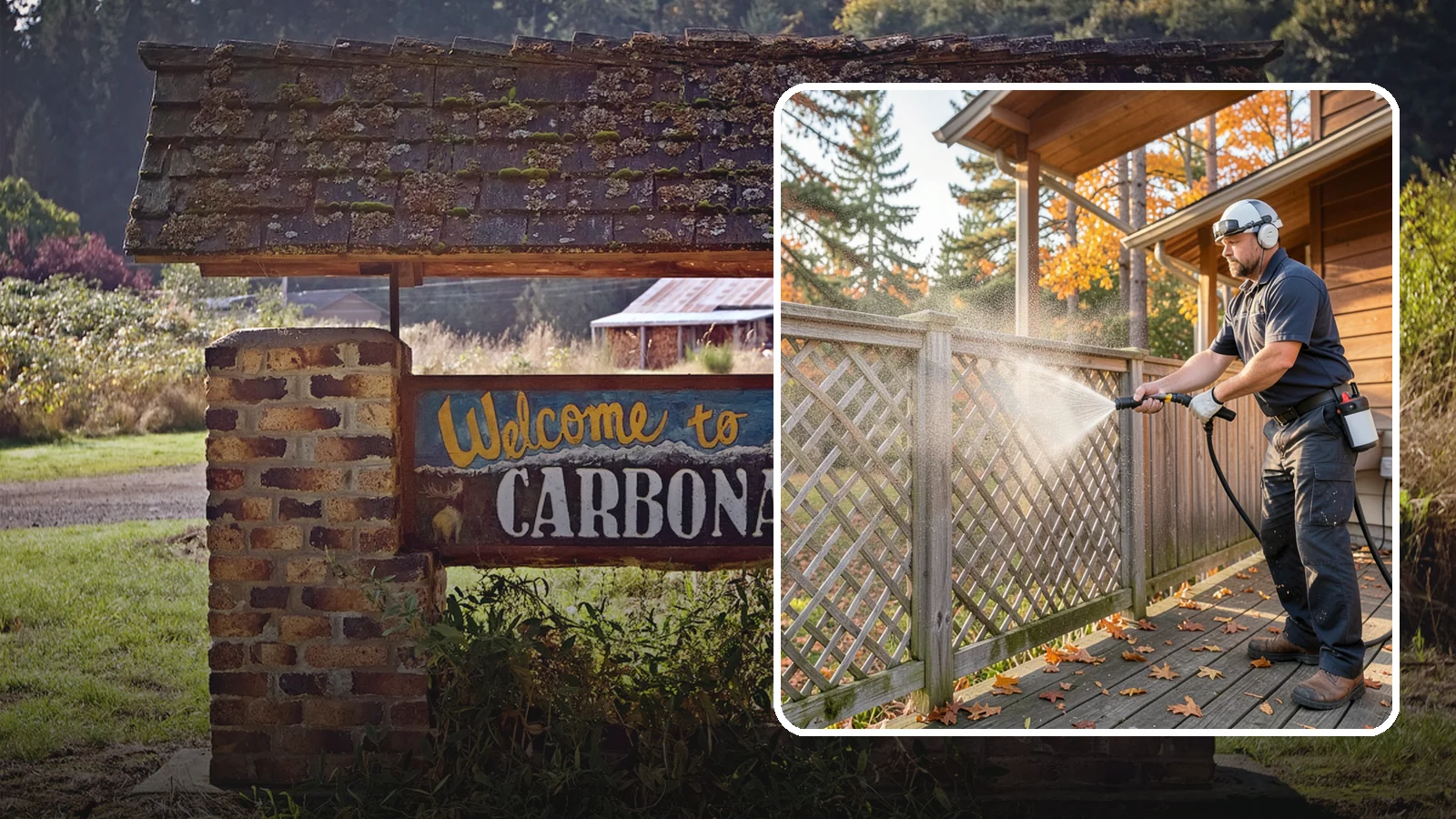 Lattice Cleaning in Carbonado, Pierce County, WA - We wash decorative and skirting lattice to remove the moss and mud that pack into its crisscrossed openings.