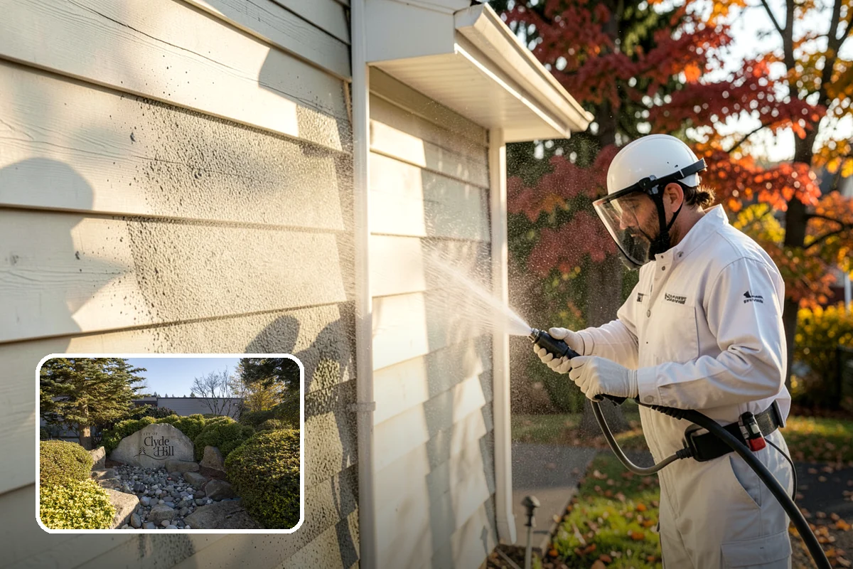 Lattice Cleaning in Clyde Hill, King County, WA - Clears moss and mud from crisscrossed lattice openings