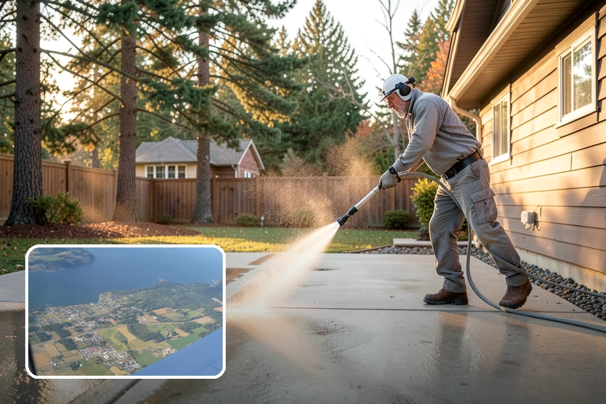 Lattice Cleaning in Coupeville, Island County, WA - Clears moss and mud from crisscrossed lattice openings