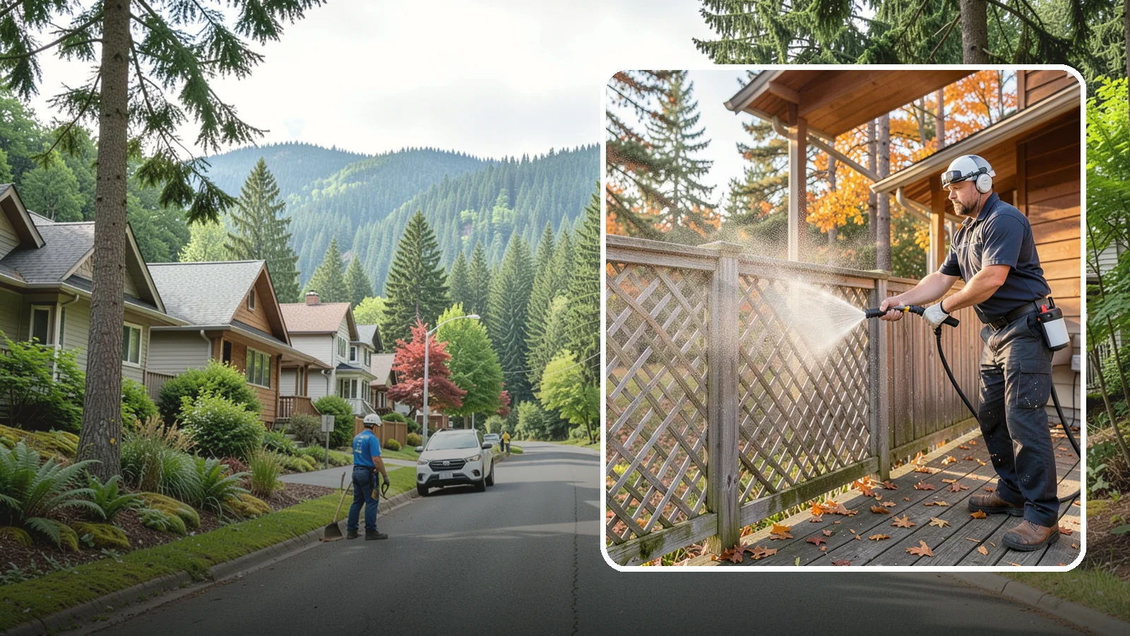 Lattice Cleaning in Darrington, Snohomish County, WA - We wash decorative and skirting lattice to remove the moss and mud that pack into its crisscrossed openings.