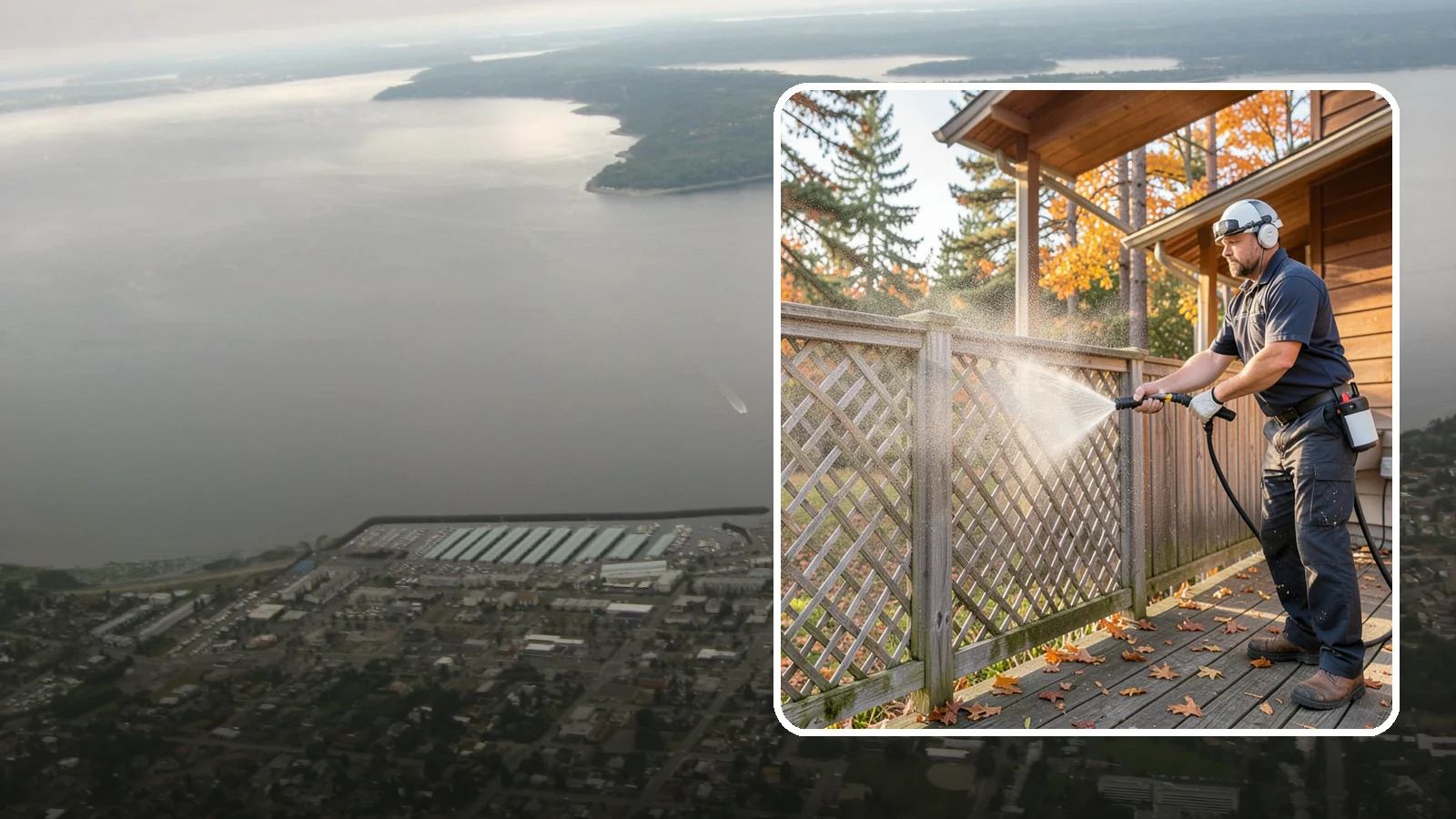 Lattice Cleaning in Des Moines, King County, WA - We wash decorative and skirting lattice to remove the moss and mud that pack into its crisscrossed openings.