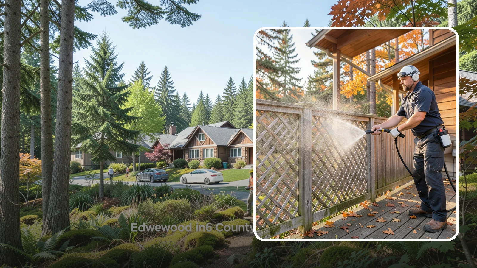 Lattice Cleaning in Edgewood, Pierce County, WA - We wash decorative and skirting lattice to remove the moss and mud that pack into its crisscrossed openings.