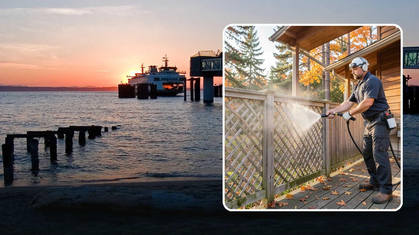 Lattice Cleaning in Edmonds, Snohomish County, WA - We wash decorative and skirting lattice to remove the moss and mud that pack into its crisscrossed openings.
