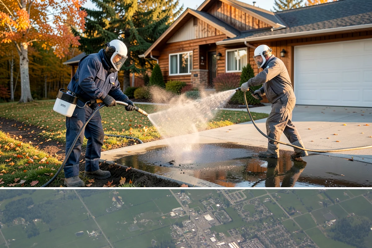 Lattice Cleaning in Enumclaw, King County, WA - Spring cleaning clears the winter moss that clogs lattice and restores ventilation before summer humidity.