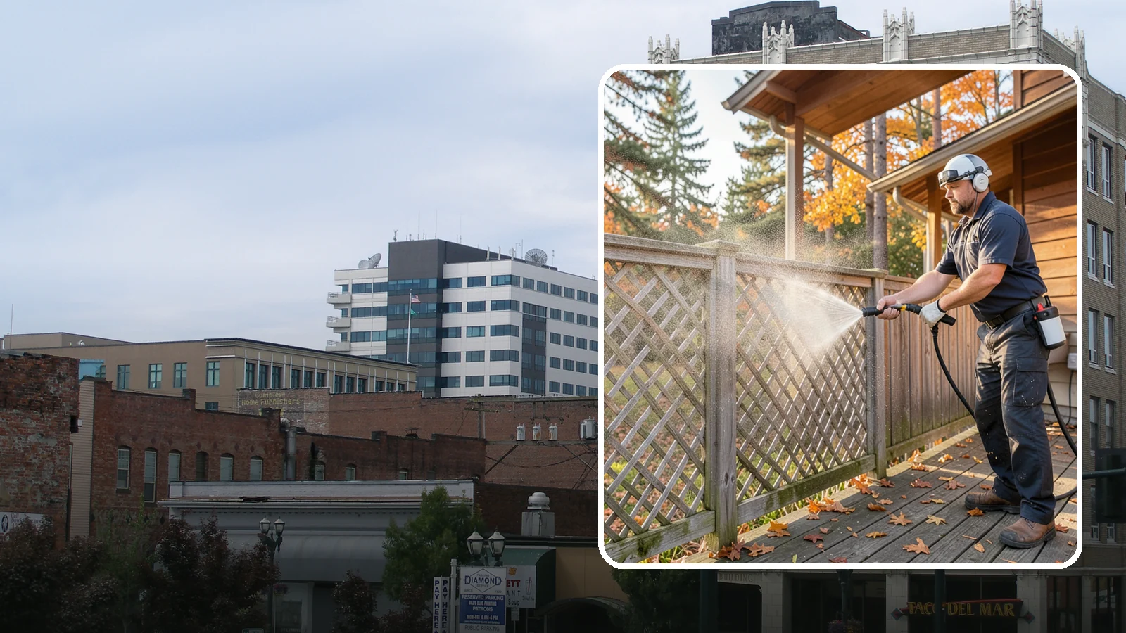 Lattice Cleaning in Everett, Snohomish County, WA - We wash decorative and skirting lattice to remove the moss and mud that pack into its crisscrossed openings.