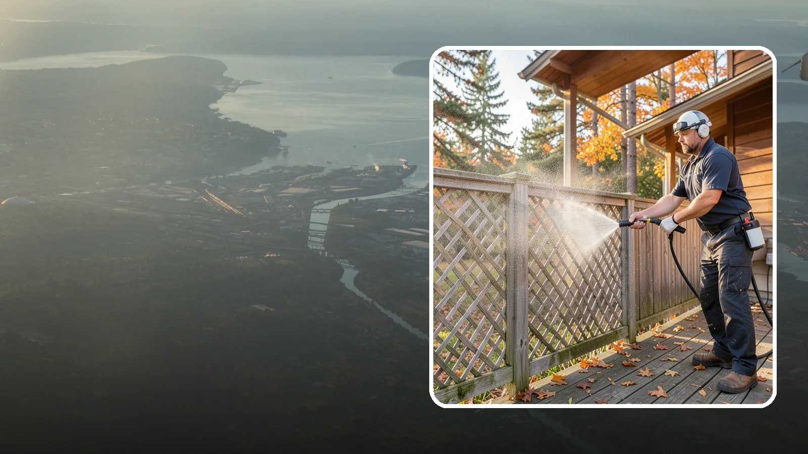 Lattice Cleaning in Fife, Pierce County, WA - We wash decorative and skirting lattice to remove the moss and mud that pack into its crisscrossed openings.