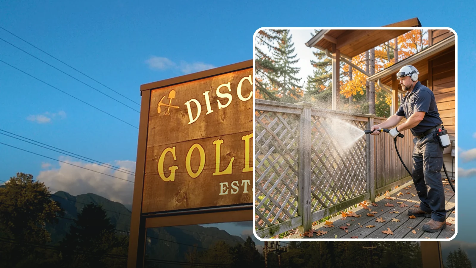 Lattice Cleaning in Gold Bar, Snohomish County, WA - We wash decorative and skirting lattice to remove the moss and mud that pack into its crisscrossed openings.