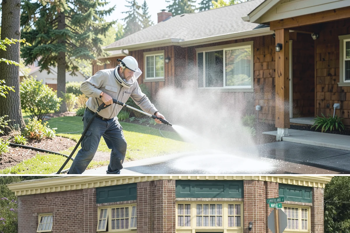 Lattice Cleaning in Hamilton, Skagit County, WA - Spring cleaning clears the winter moss that clogs lattice and restores ventilation before summer humidity.