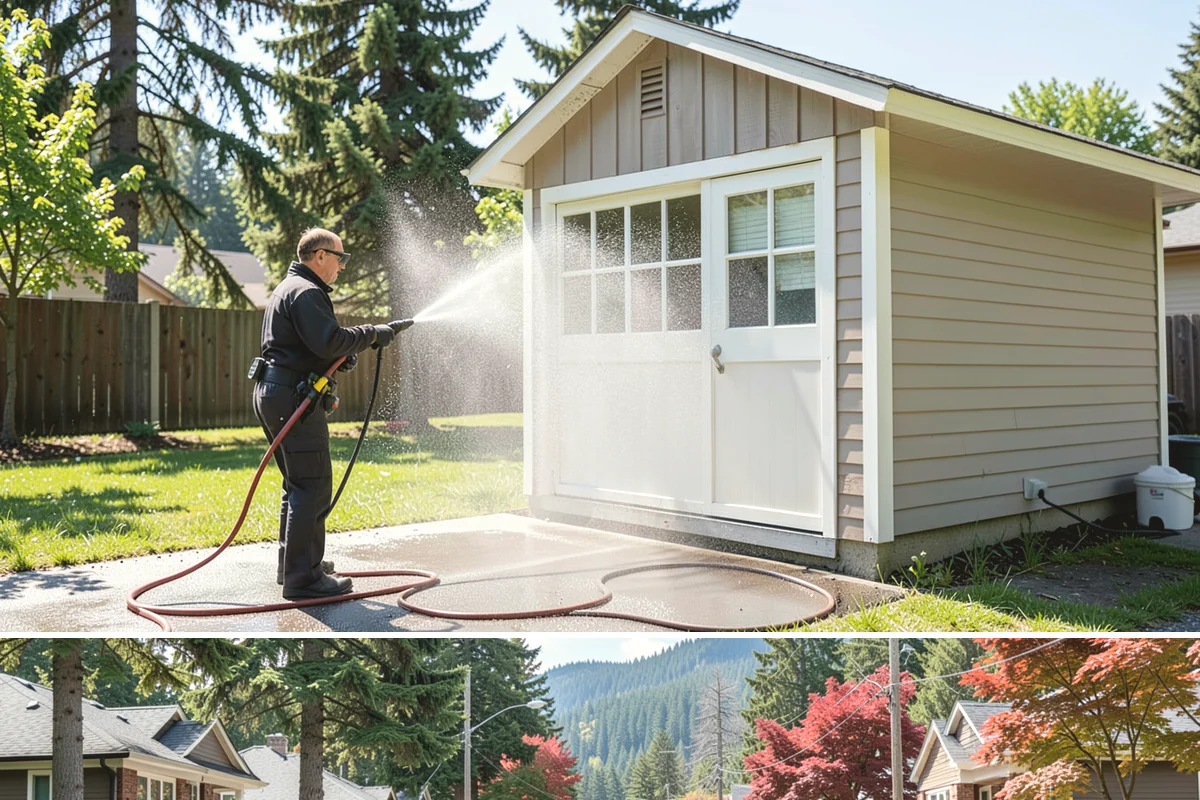 Lattice Cleaning in Hunts Point, King County, WA - Spring cleaning clears the winter moss that clogs lattice and restores ventilation before summer humidity.