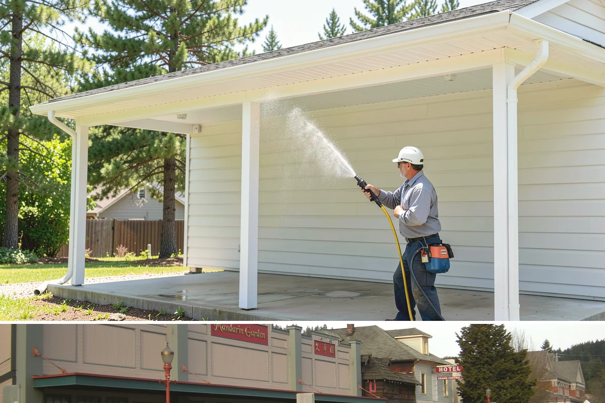 Lattice Cleaning in Issaquah, King County, WA - Spring cleaning clears the winter moss that clogs lattice and restores ventilation before summer humidity.