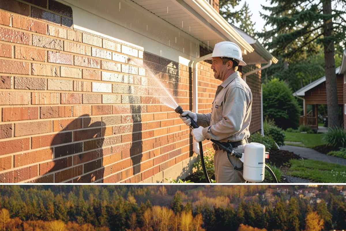 Lattice Cleaning in Kenmore, King County, WA - Spring cleaning clears the winter moss that clogs lattice and restores ventilation before summer humidity.