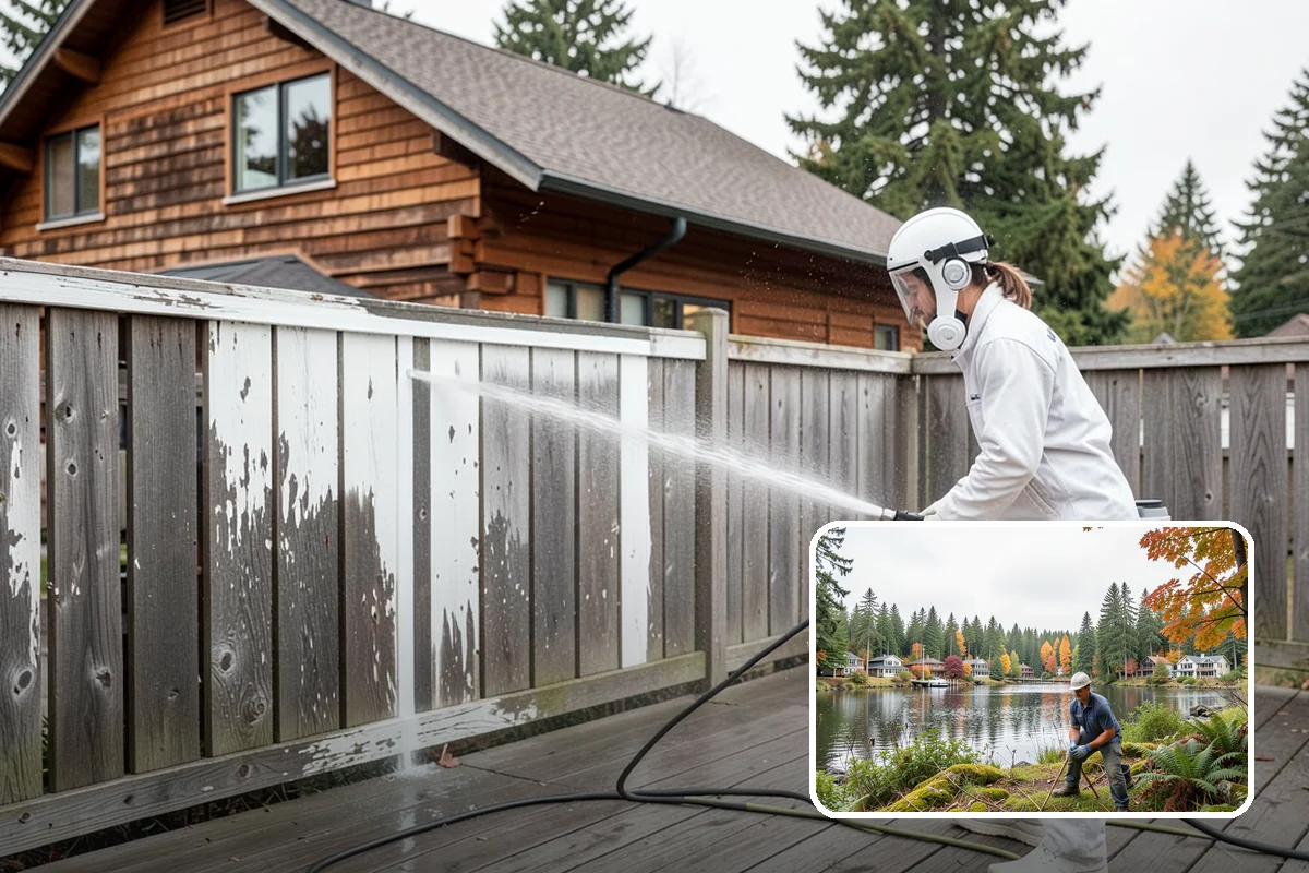 Lattice Cleaning in La Conner, Skagit County, WA - Clears moss and mud from crisscrossed lattice openings
