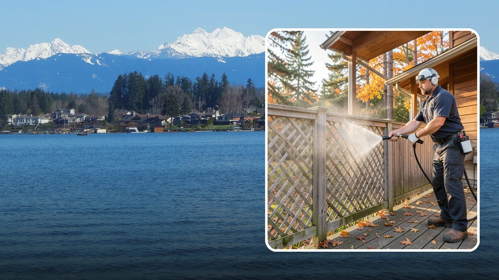 Lattice Cleaning in Lake Stevens, Snohomish County, WA - We wash decorative and skirting lattice to remove the moss and mud that pack into its crisscrossed openings.
