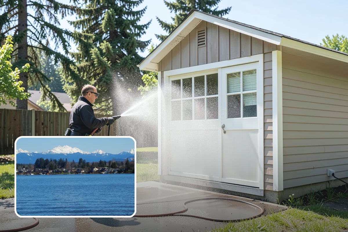 Lattice Cleaning in Lake Stevens, Snohomish County, WA - Clears moss and mud from crisscrossed lattice openings