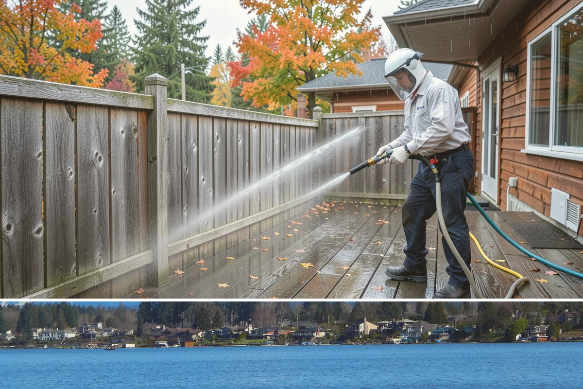 Lattice Cleaning in Lake Stevens, Snohomish County, WA - Spring cleaning clears the winter moss that clogs lattice and restores ventilation before summer humidity.