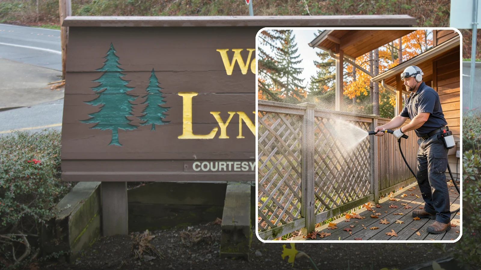 Lattice Cleaning in Lynnwood, Snohomish County, WA - We wash decorative and skirting lattice to remove the moss and mud that pack into its crisscrossed openings.