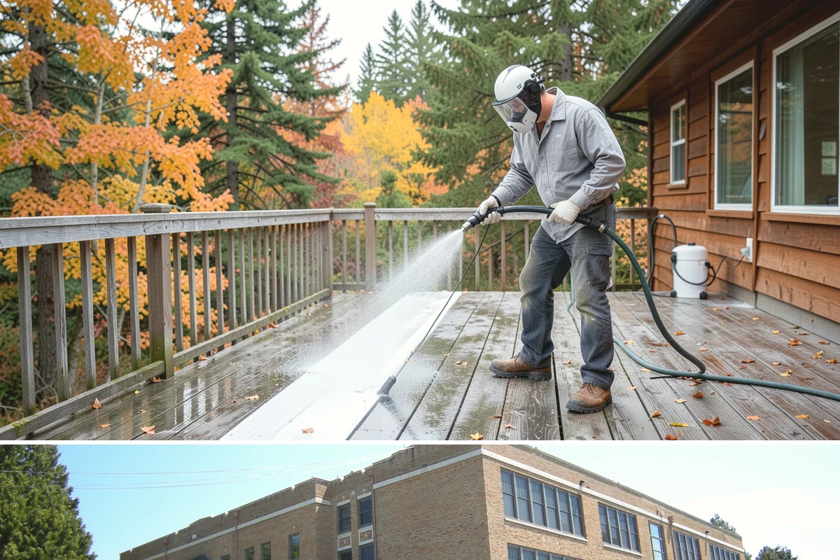 Lattice Cleaning in Maple Valley, King County, WA - Spring cleaning clears the winter moss that clogs lattice and restores ventilation before summer humidity.