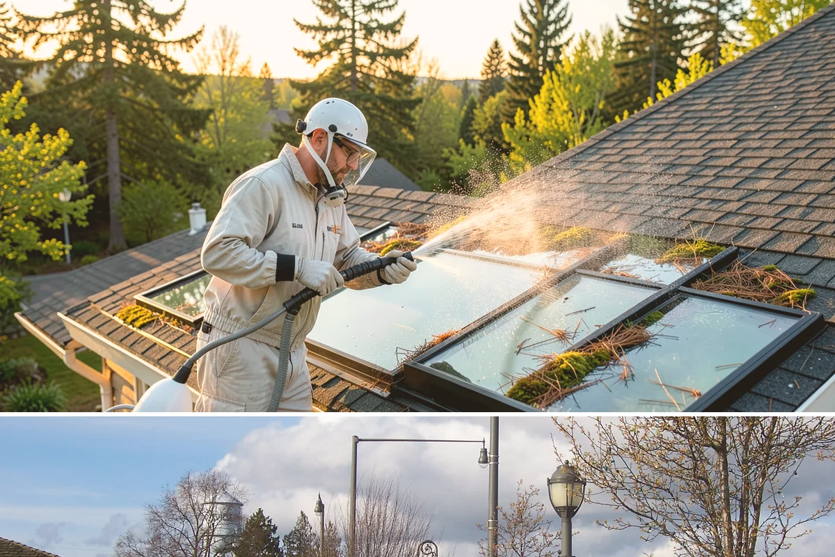 Lattice Cleaning in Marysville, Snohomish County, WA - Spring cleaning clears the winter moss that clogs lattice and restores ventilation before summer humidity.
