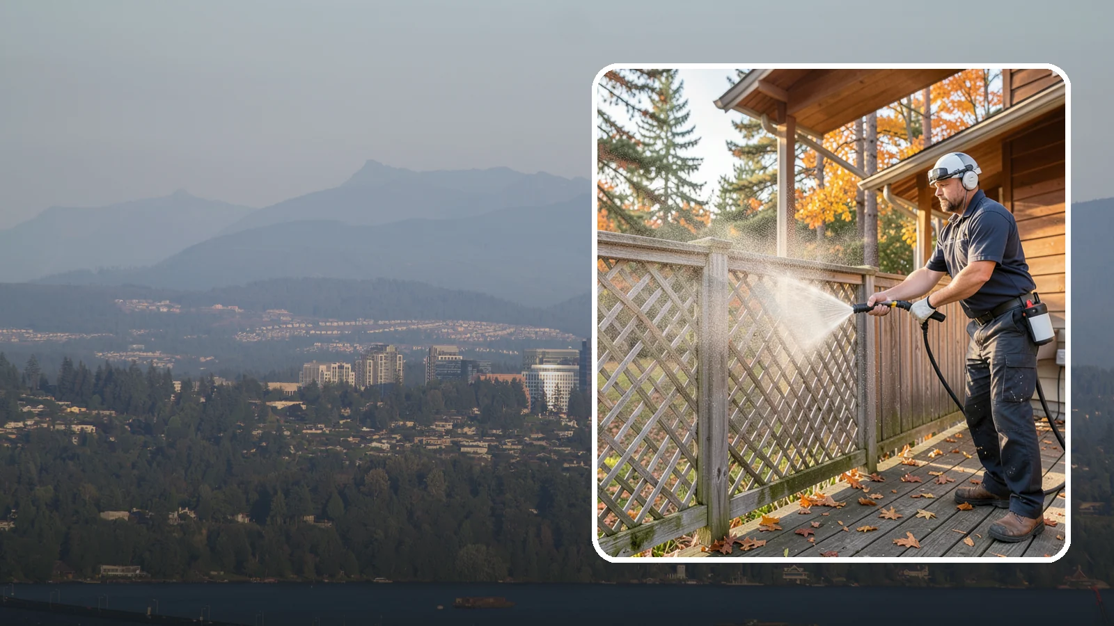 Lattice Cleaning in Medina, King County, WA - We wash decorative and skirting lattice to remove the moss and mud that pack into its crisscrossed openings.