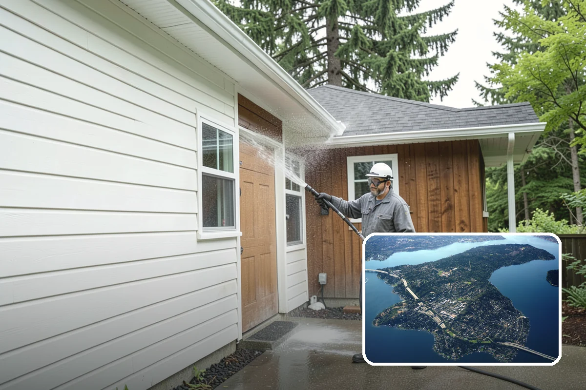 Lattice Cleaning in Mercer Island, King County, WA - Clears moss and mud from crisscrossed lattice openings